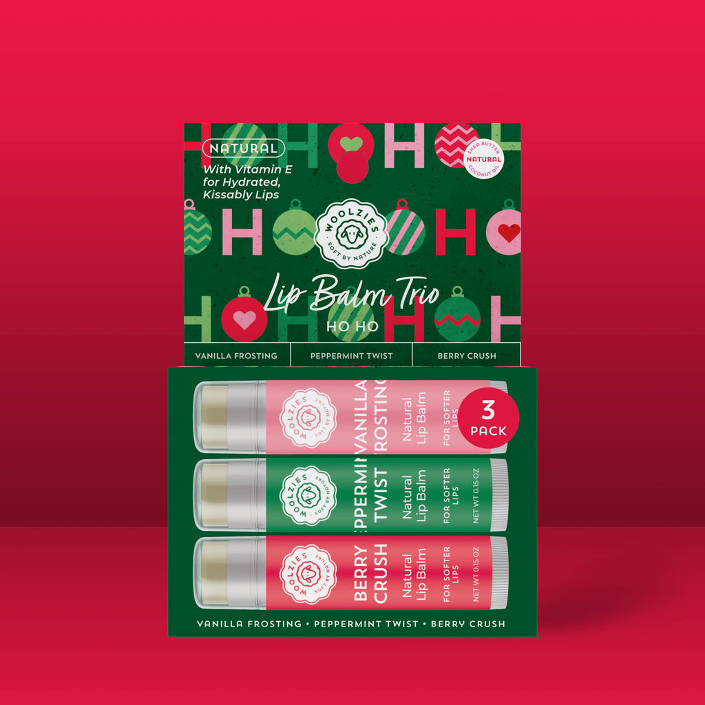 Natural Shea Butter Lip Balm Trio – HO HO Holiday