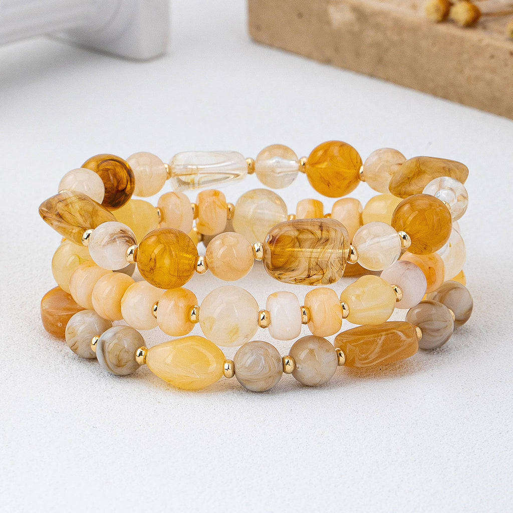 Boho Multi-Color Beaded Bracelet Set | 80B1746: JADE