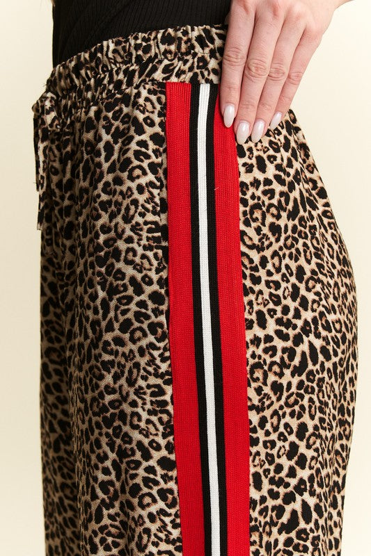 Leopard Contrast Trouser Pants