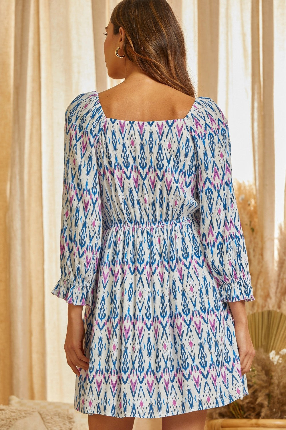 Listen To The Music Blue Aztec Dress