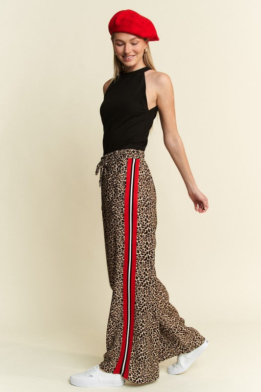 Leopard Contrast Trouser Pants