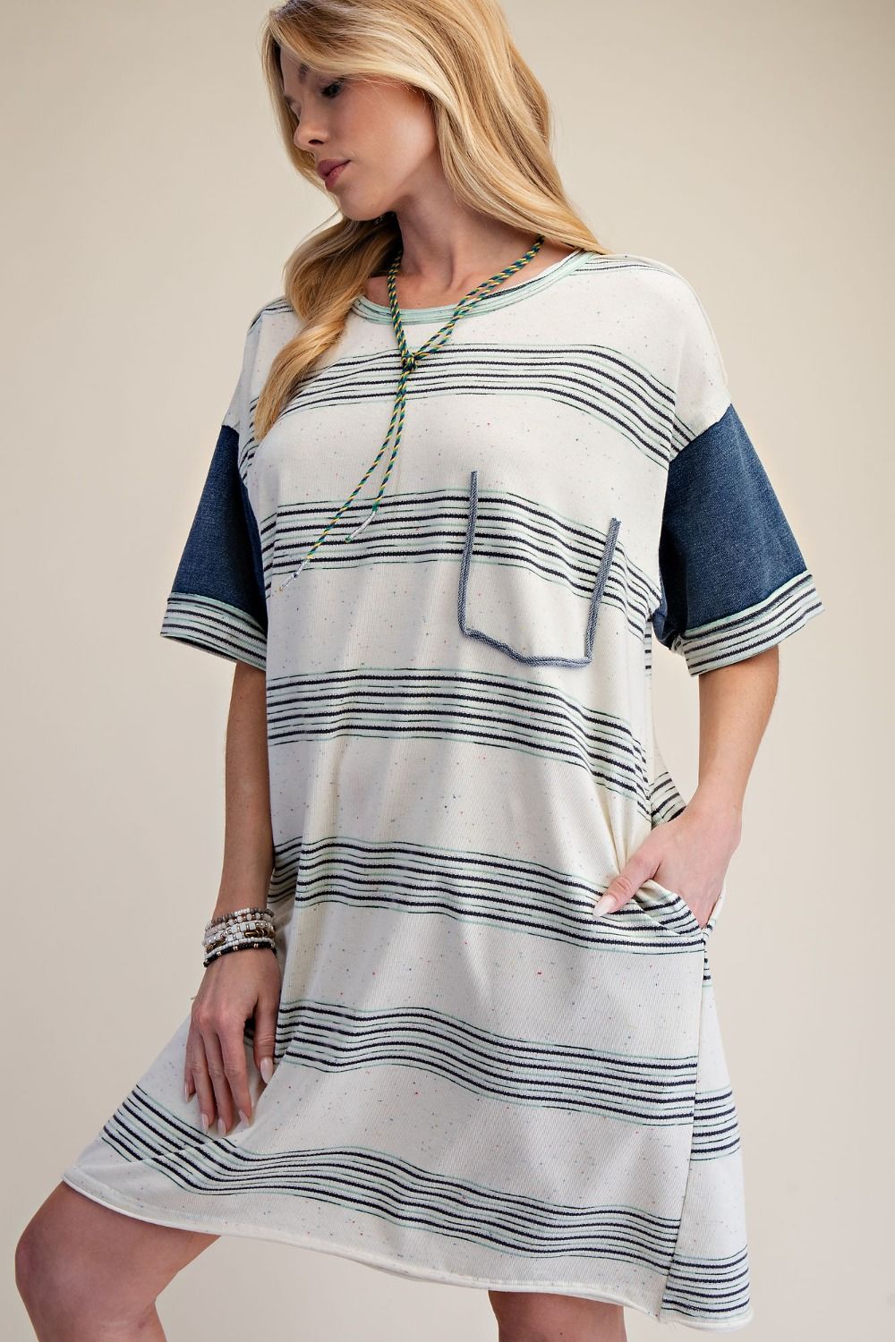Meet Me At Sunset Melangie Stripe Knit Dress