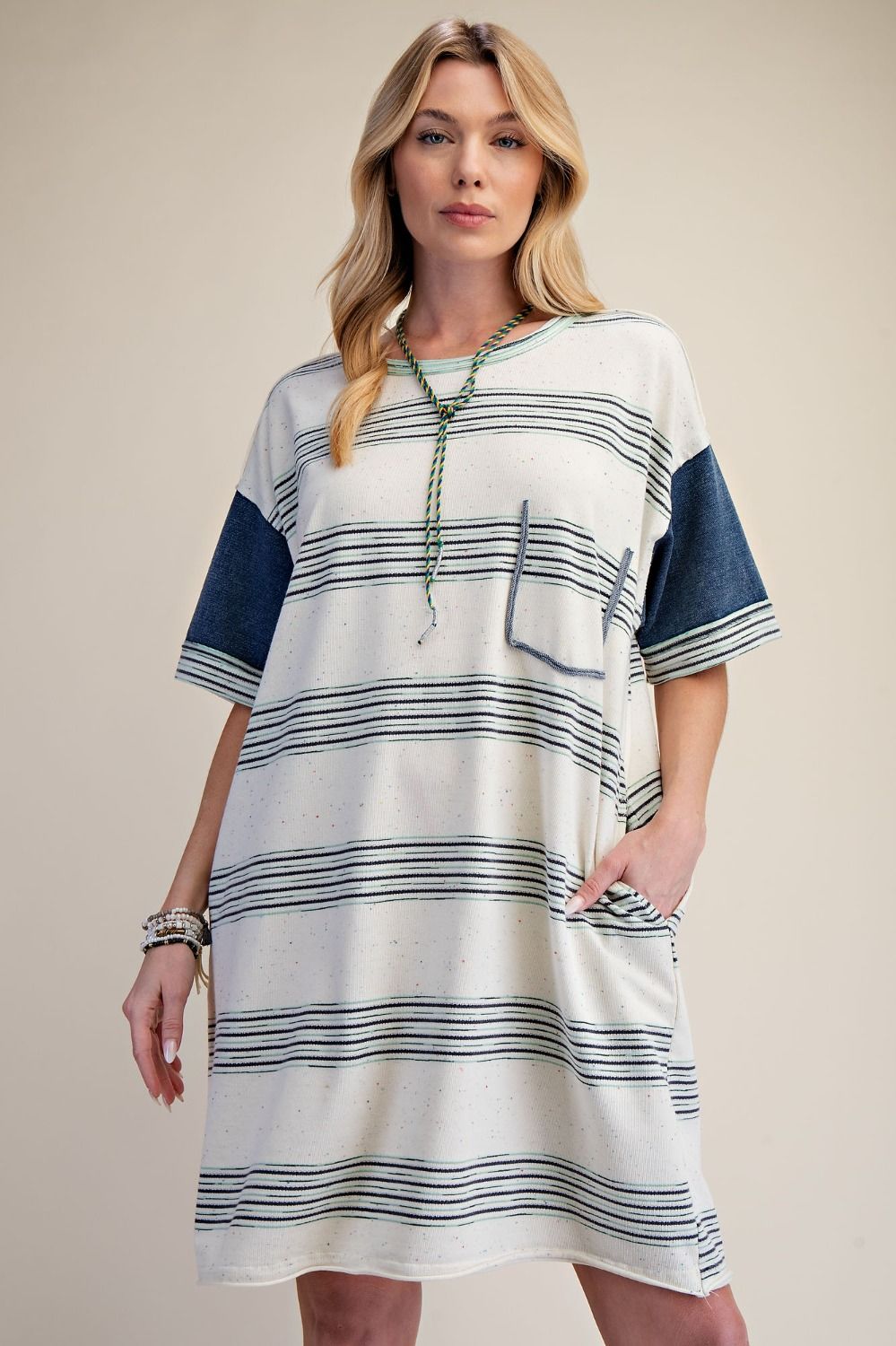 Meet Me At Sunset Melangie Stripe Knit Dress