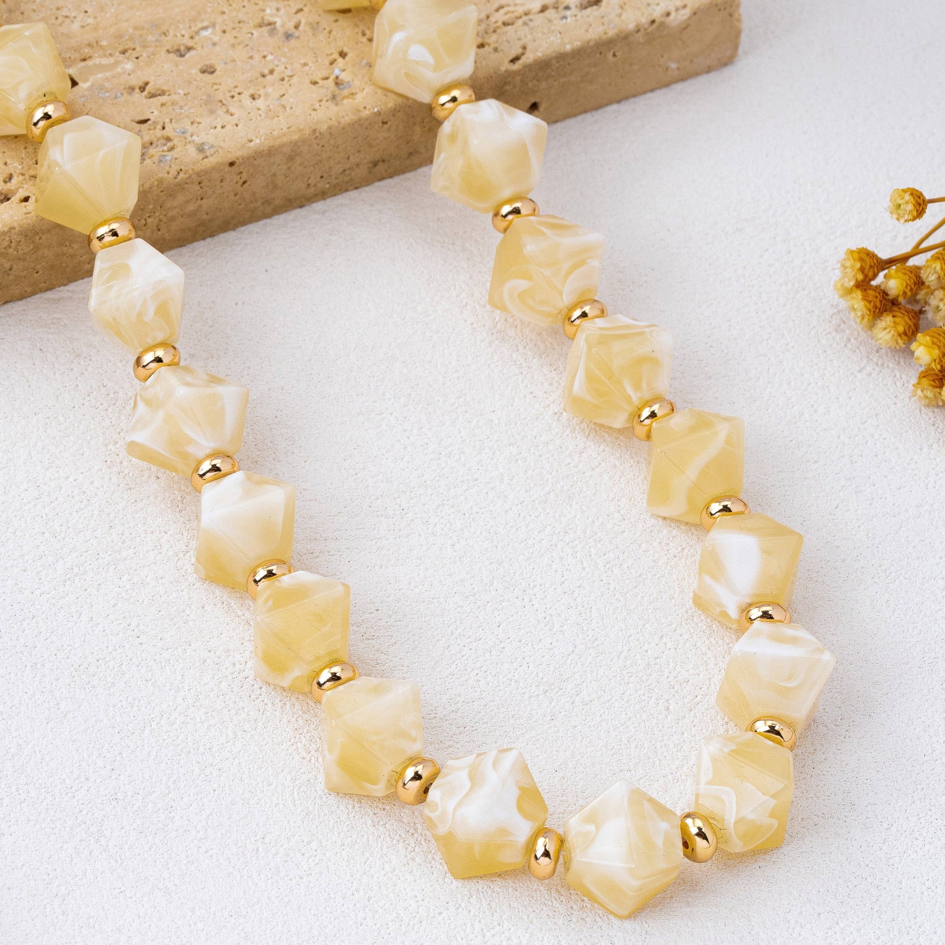 Faceted Resin Briolette Necklaces