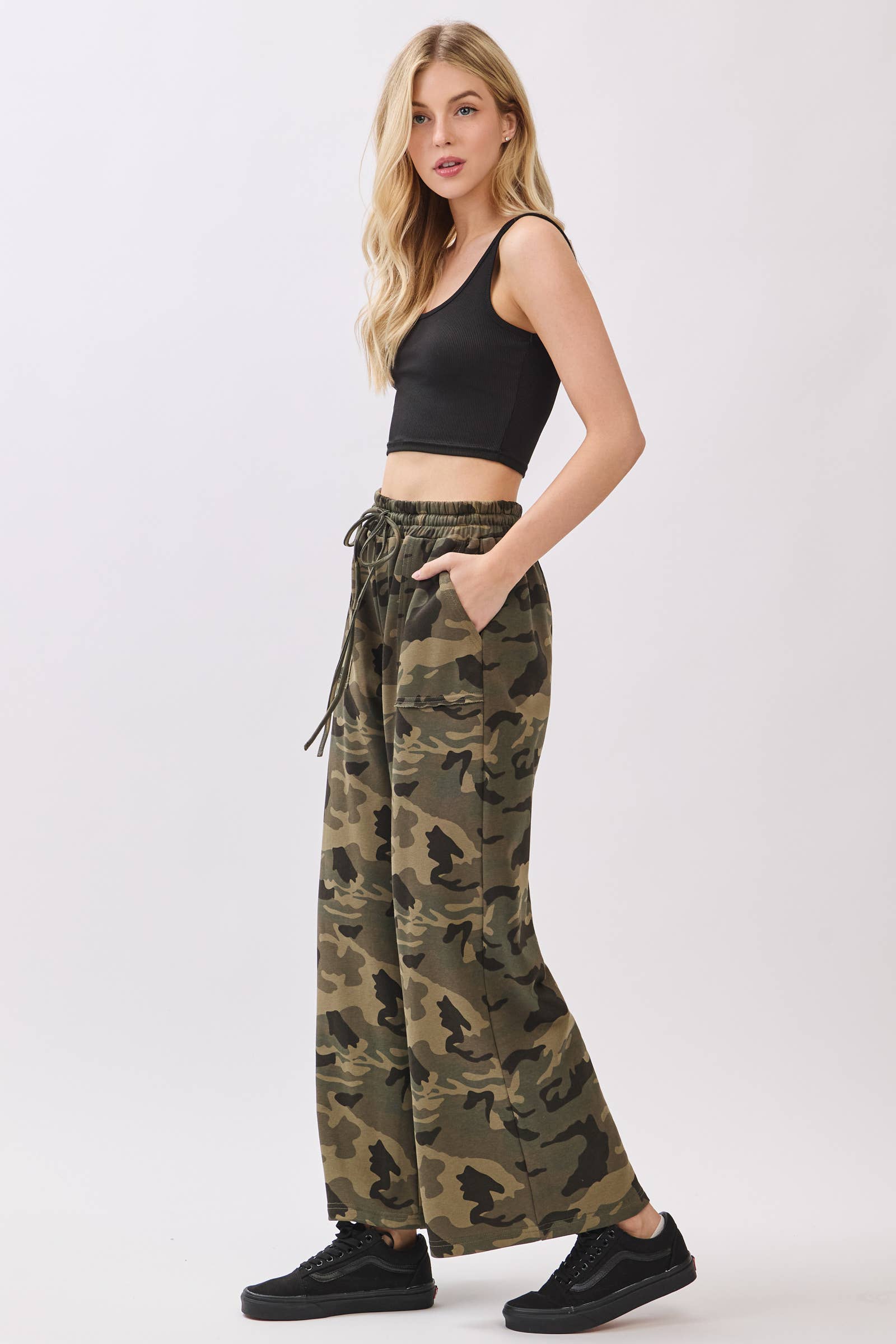 Camo Wide Leg Pants