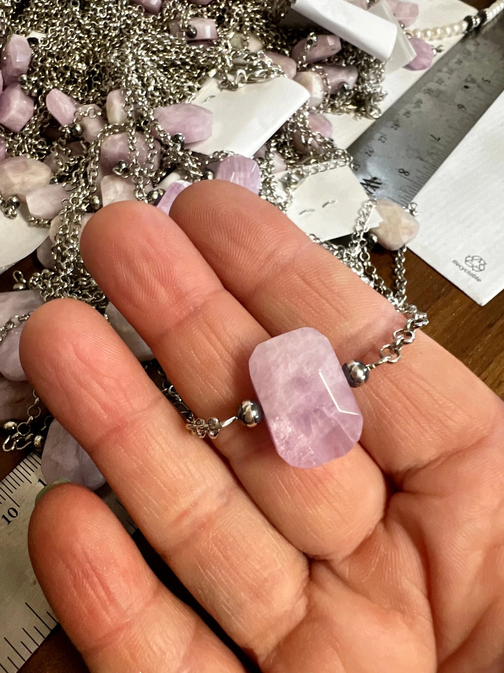 Kunzite Chain Necklace