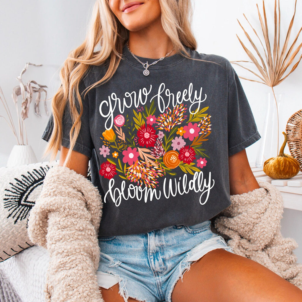 Grow Freely, Bloom Wildly Graphic T-Shirt