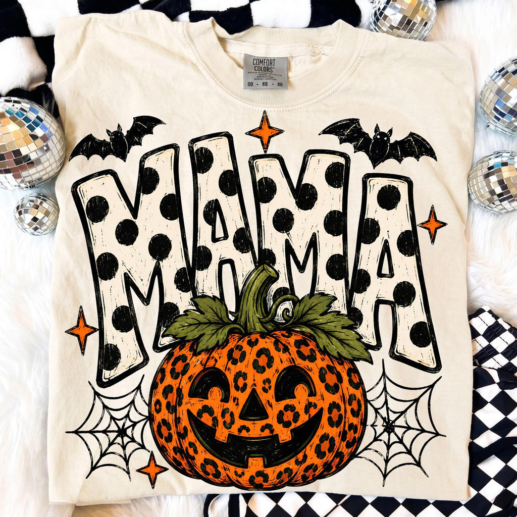 Spooky Polka Dot Mama Graphic T-Shirt