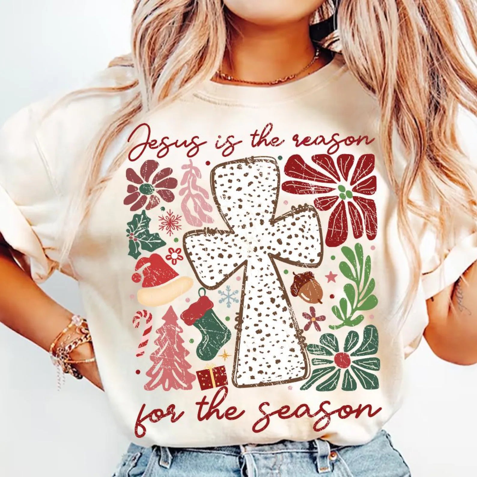 Jesus Is The Reason Christmas Graphic T-Shirt