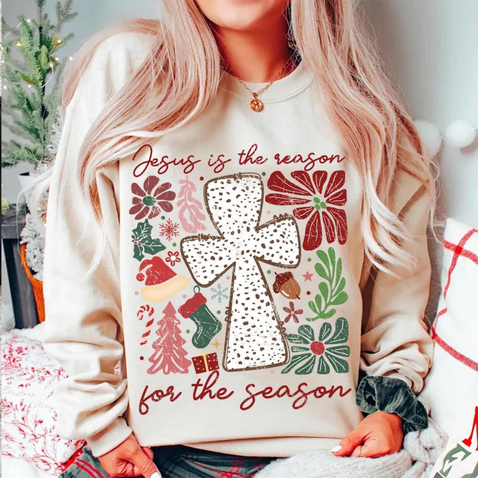 Jesus Is The Reason Christmas Graphic T-Shirt