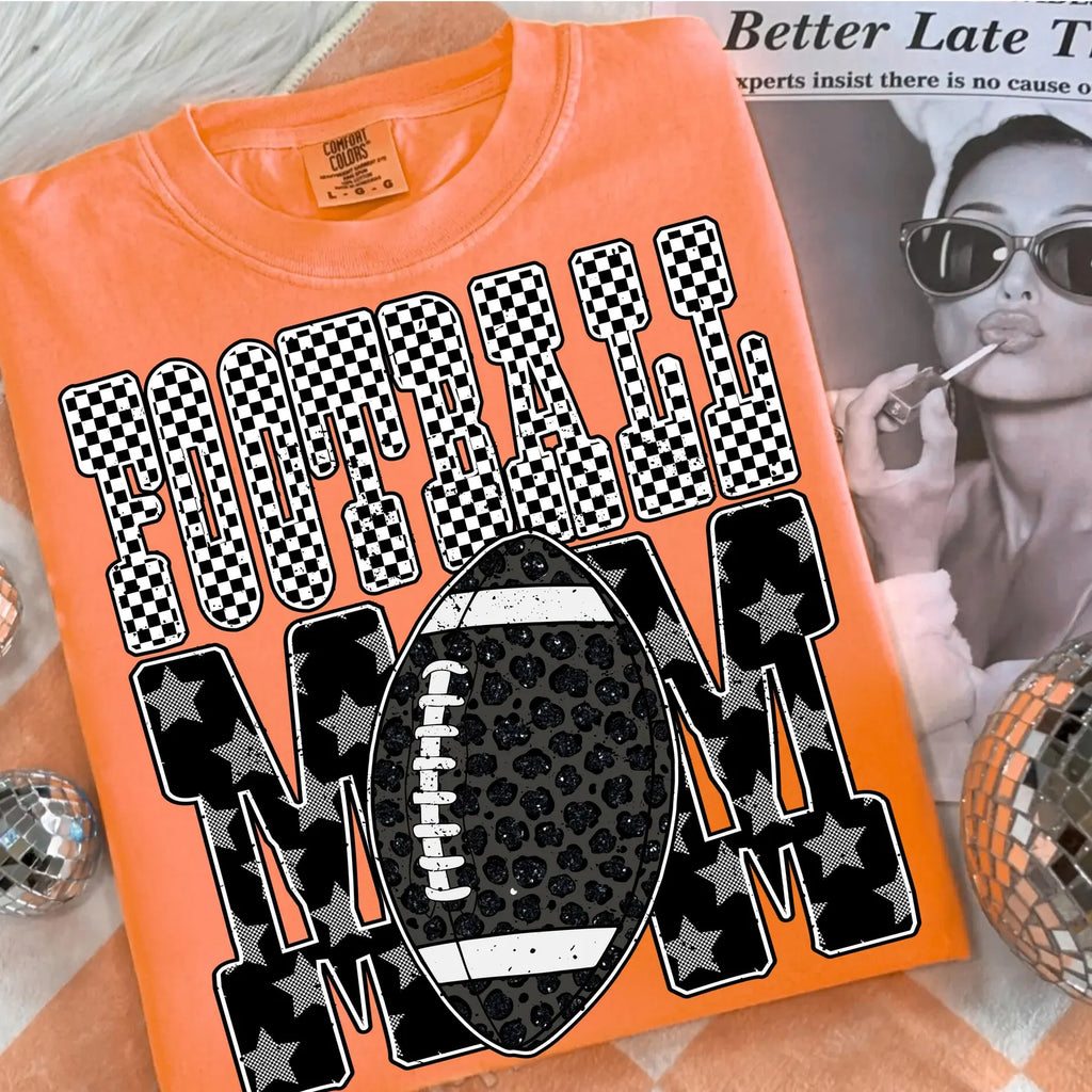 Football Mom - Custom Color Graphic T-Shirt