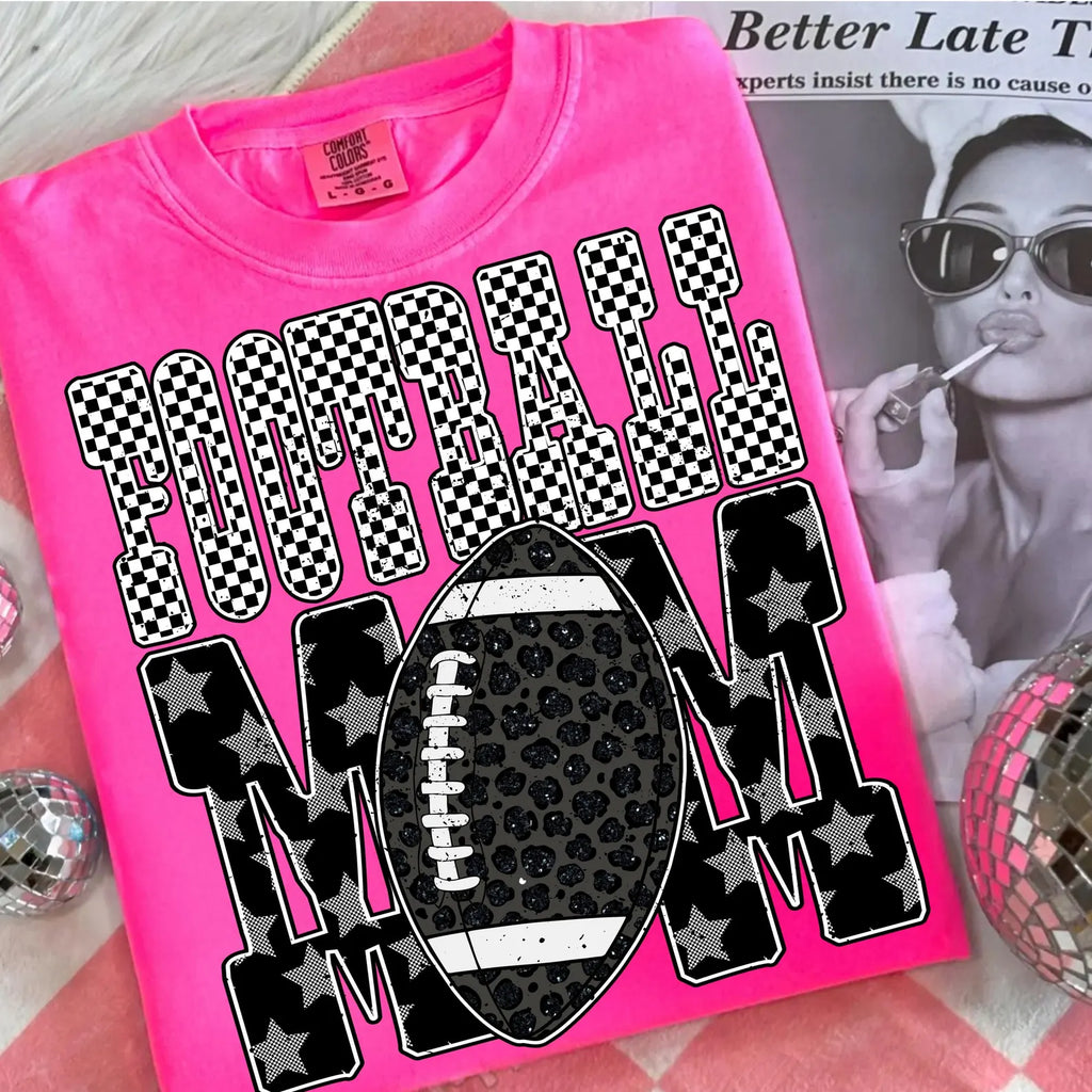 Football Mom - Custom Color Graphic T-Shirt