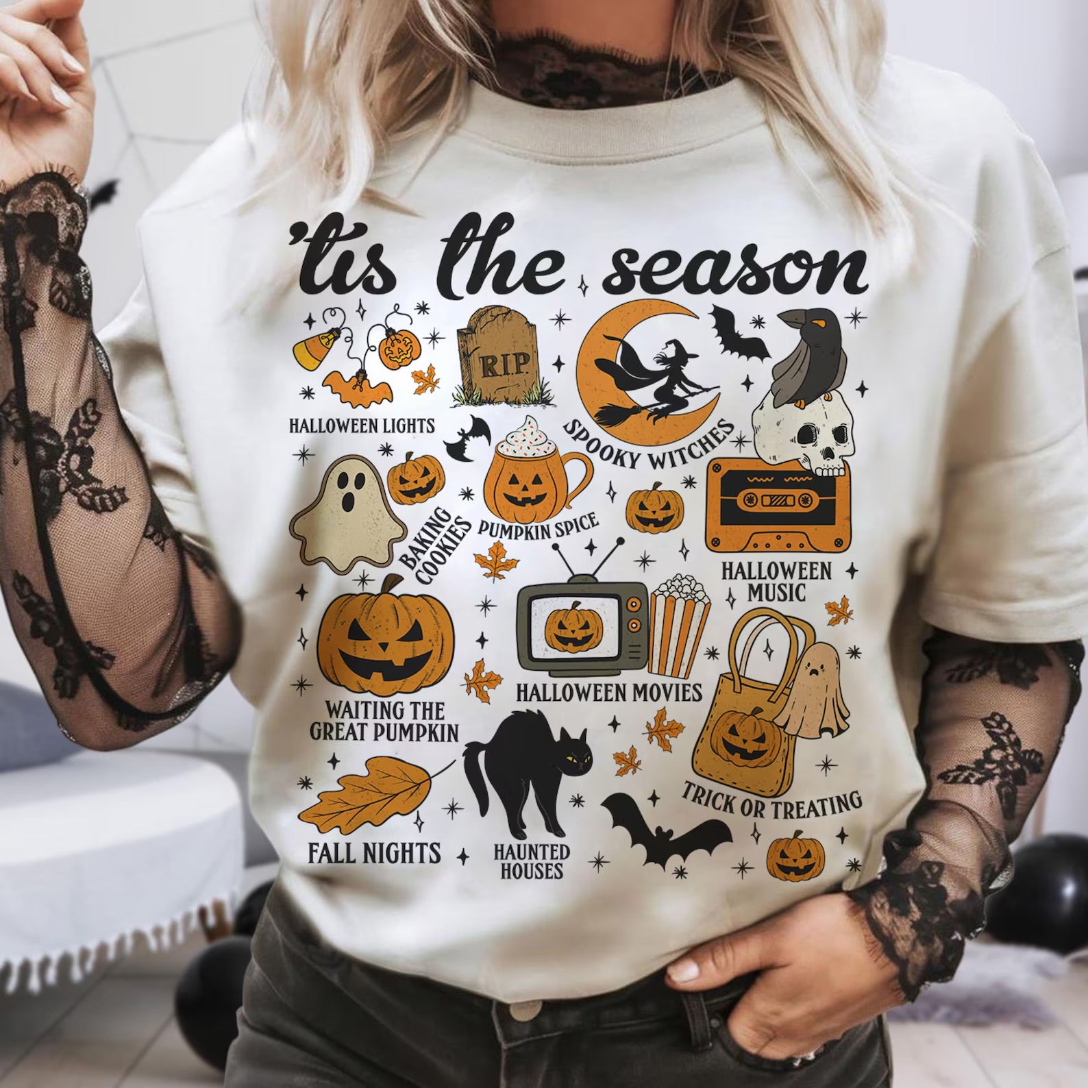 Spooky Season Graphic T-Shirt - Your Choice of T-Shirt Color! (Copy)