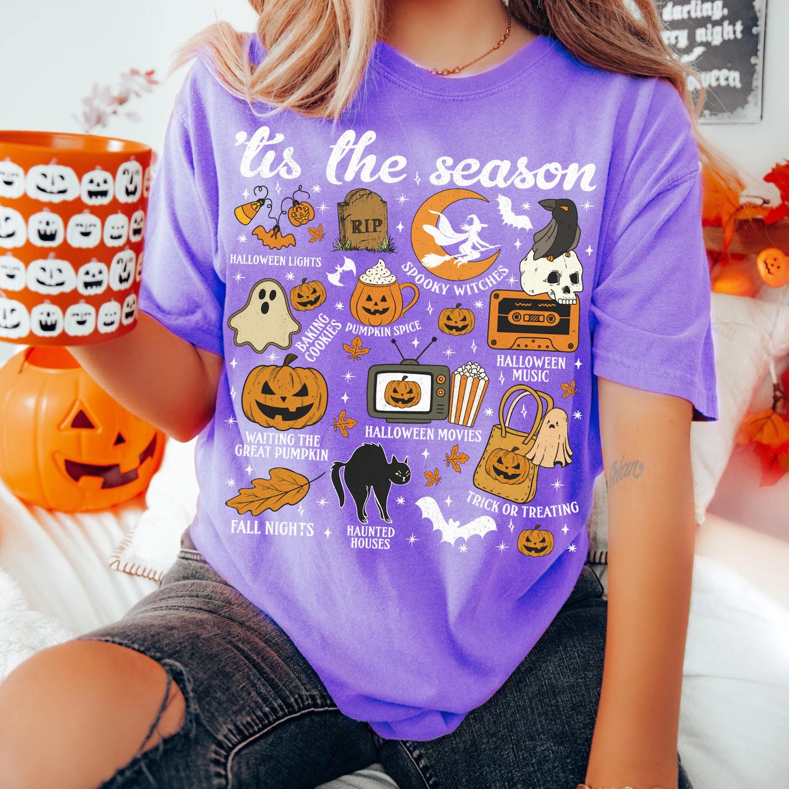 Spooky Season Graphic T-Shirt - Your Choice of T-Shirt Color! (Copy)