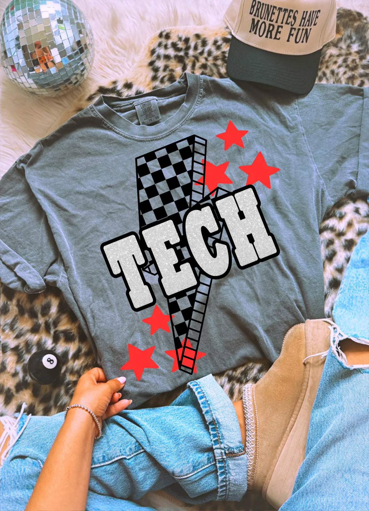 Texas Tech Lightening Bolt Graphic T-Shirt