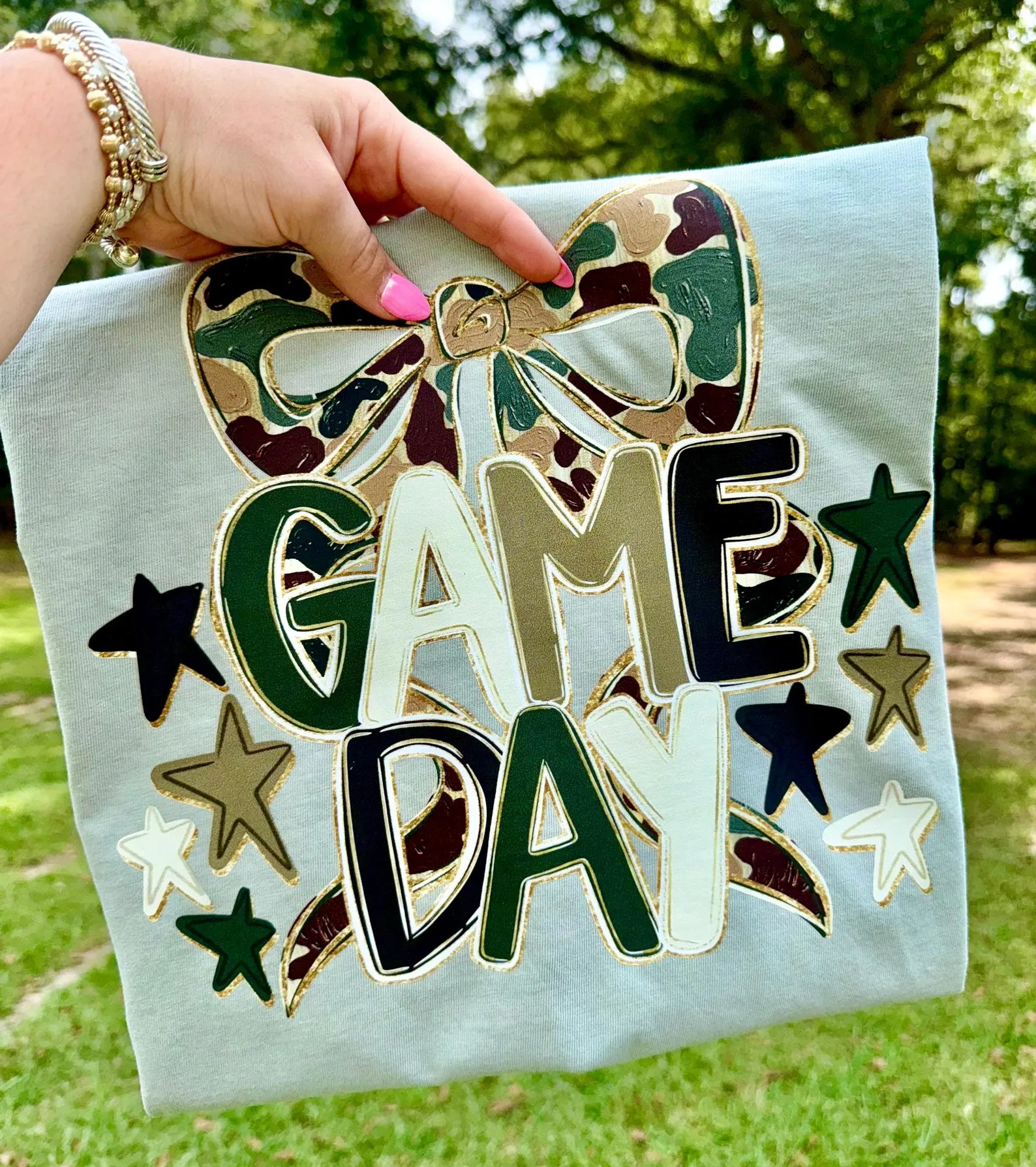 Camouflage Game Day Graphic T-Shirt