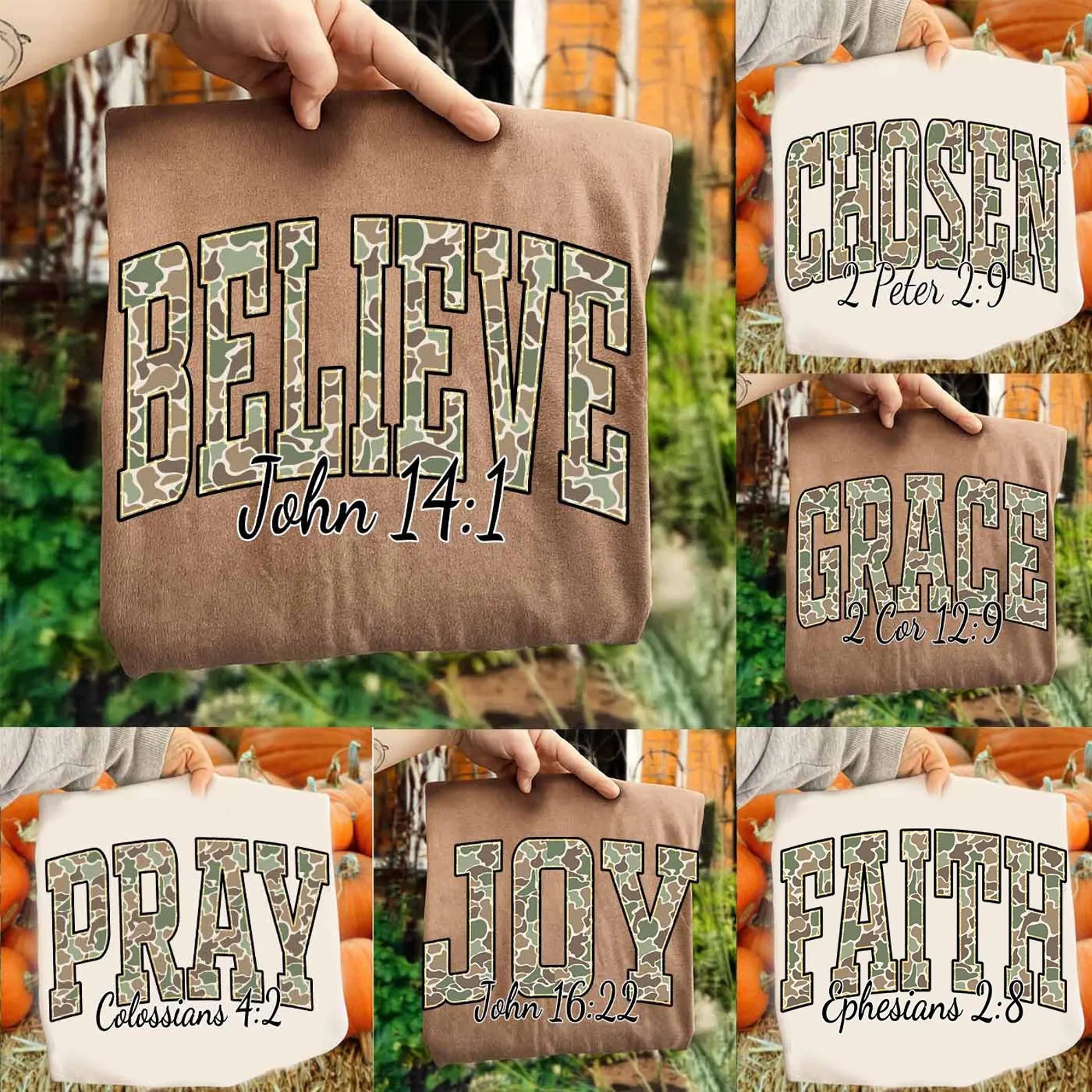 Camouflage Faith Graphic T-Shirt's