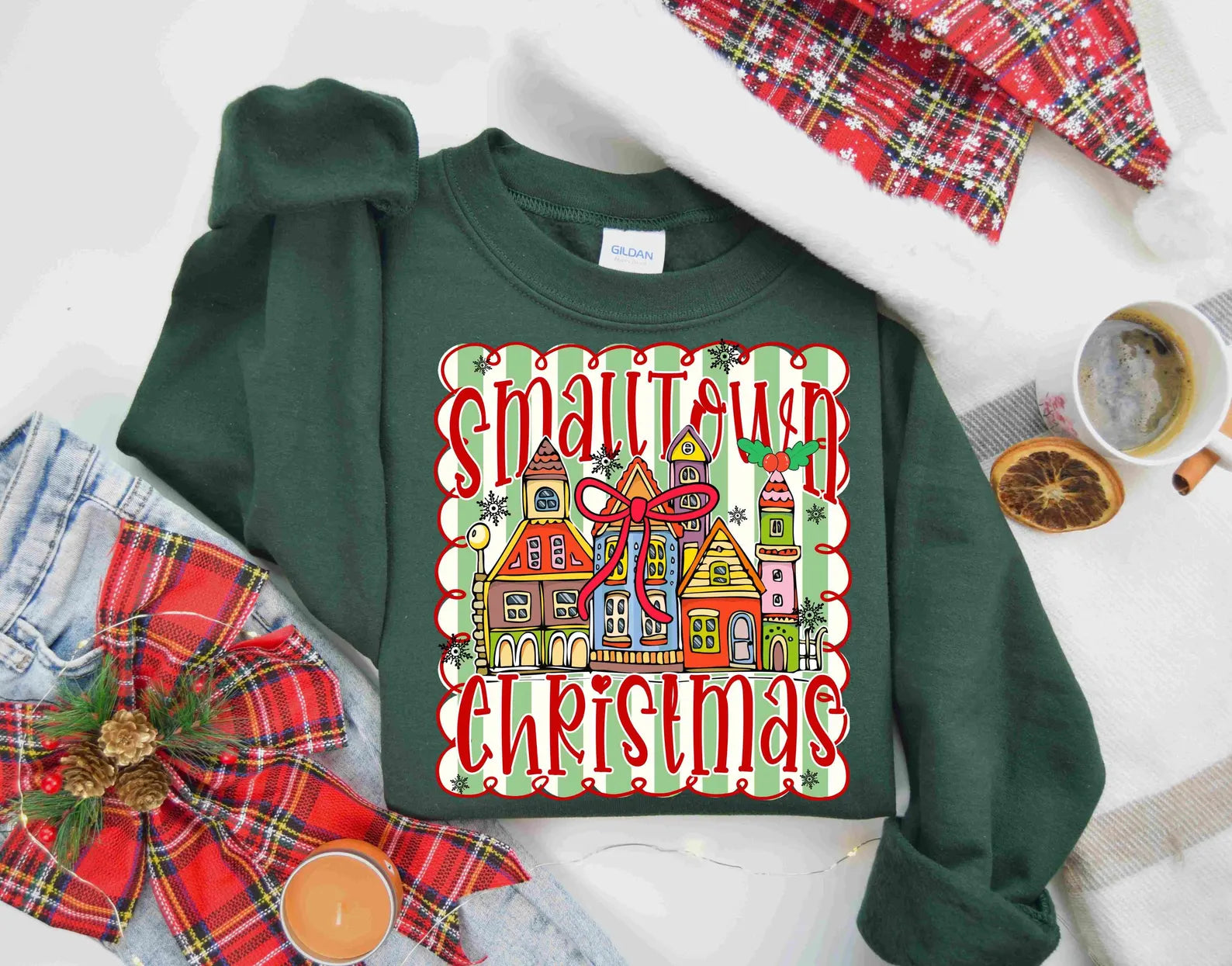 Small Town Christmas Graphic T-Shirt