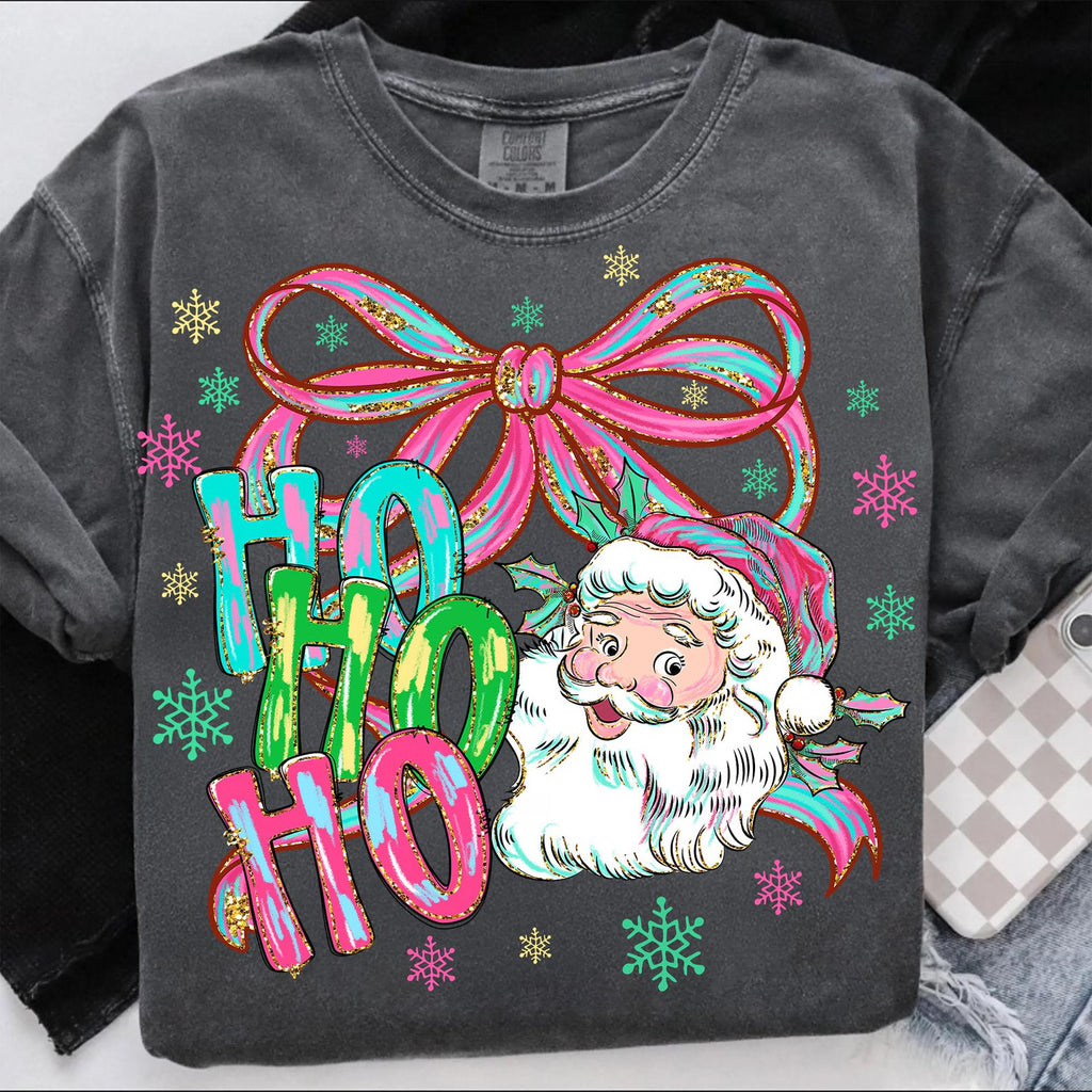Ho Ho Ho Santa Christmas Graphic T-Shirt