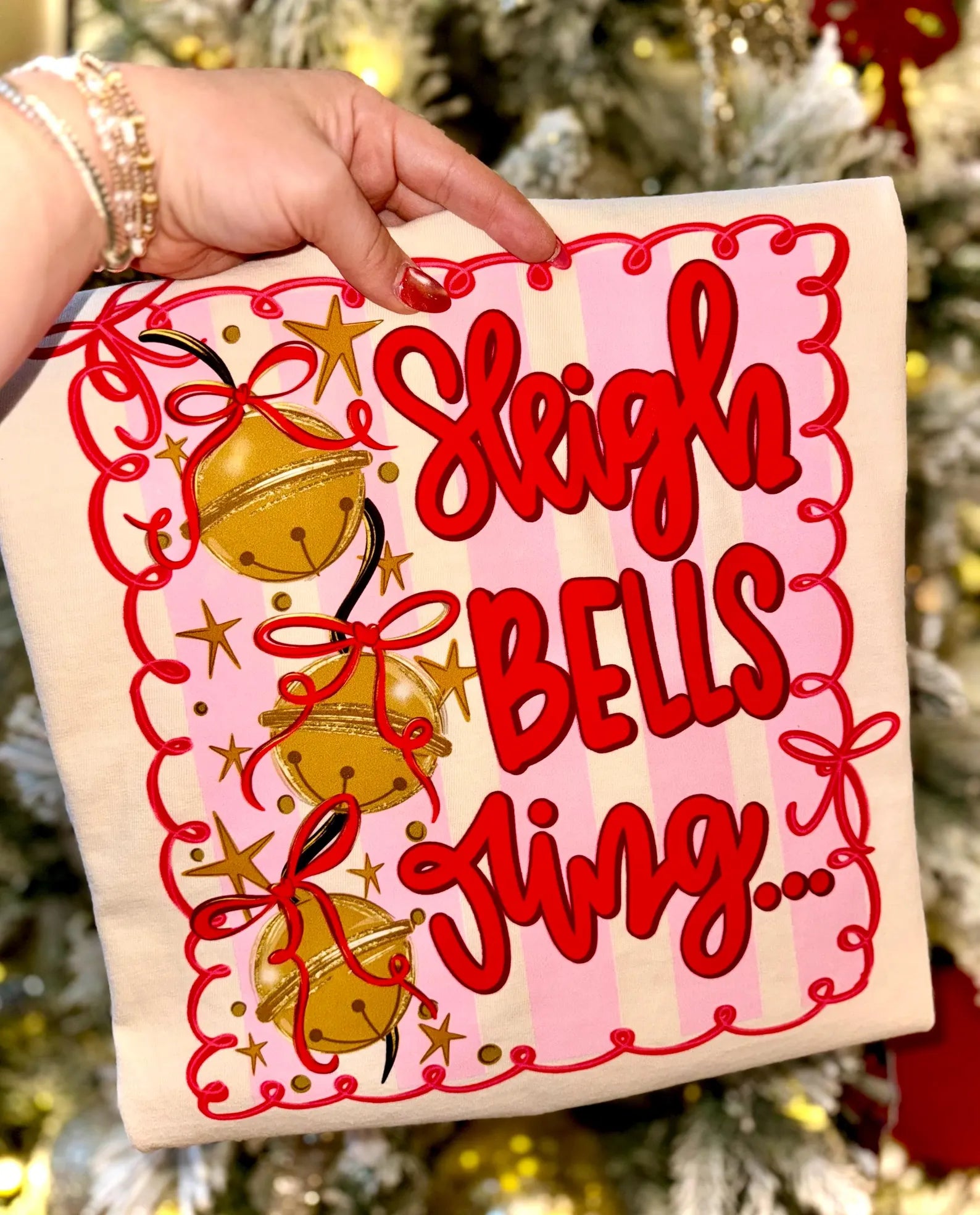 Sleigh Bells Ring Graphic T-Shirt