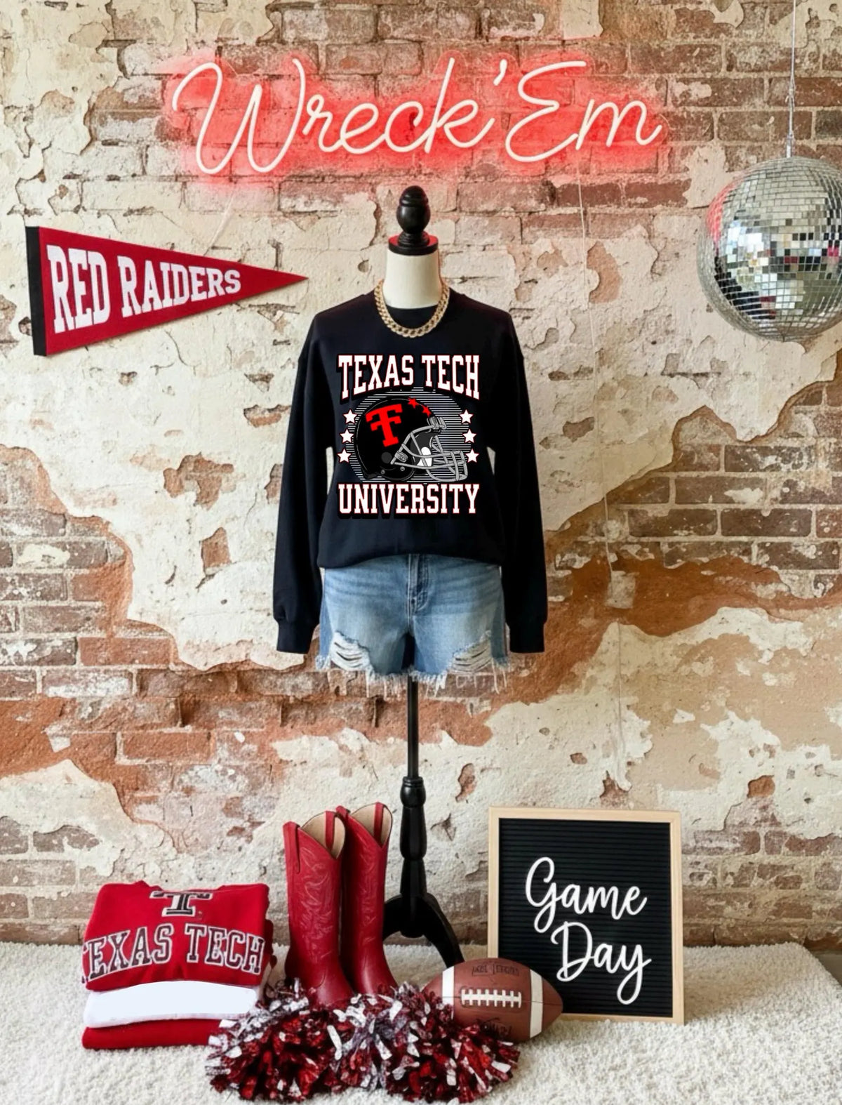 Texas Tech University Football Helmet Graphic T-Shirt or Sweatshirt!