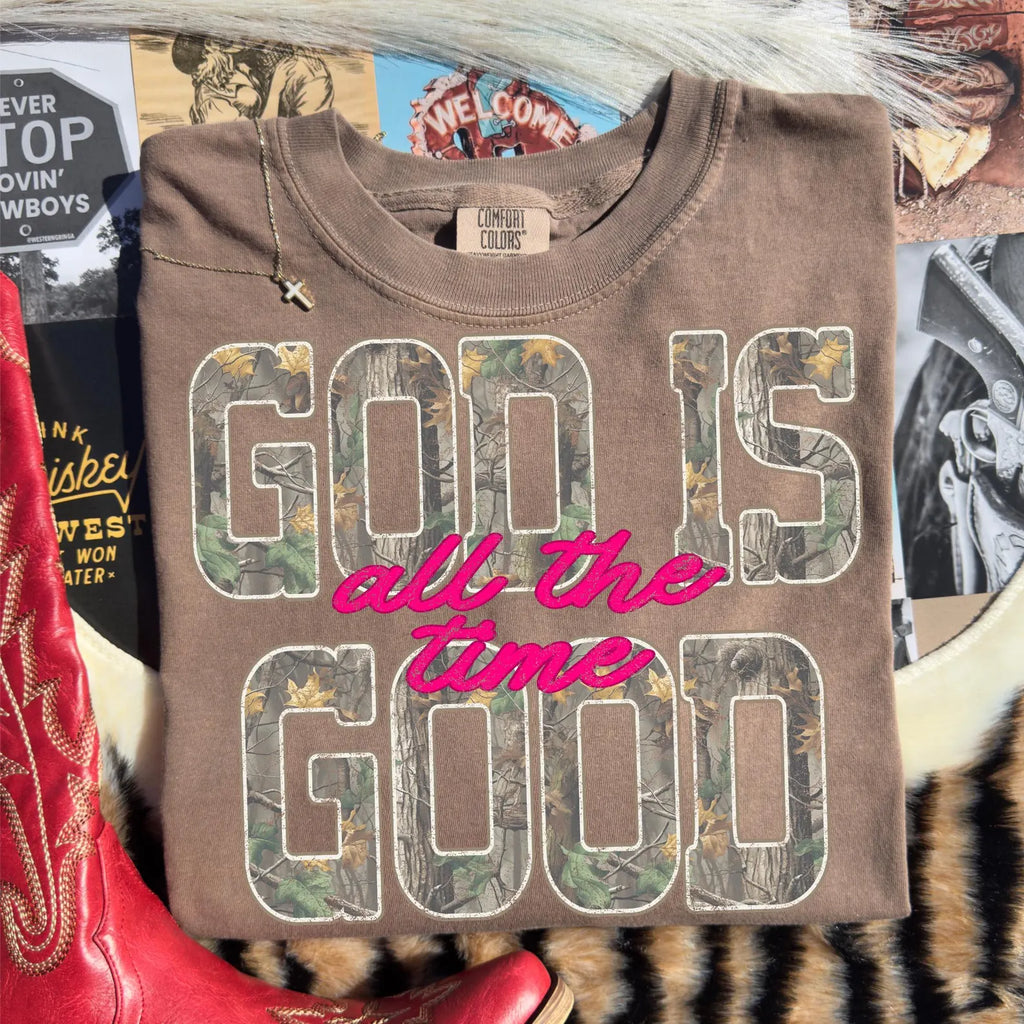 Camouflage God Is Good Graphic T-Shirt
