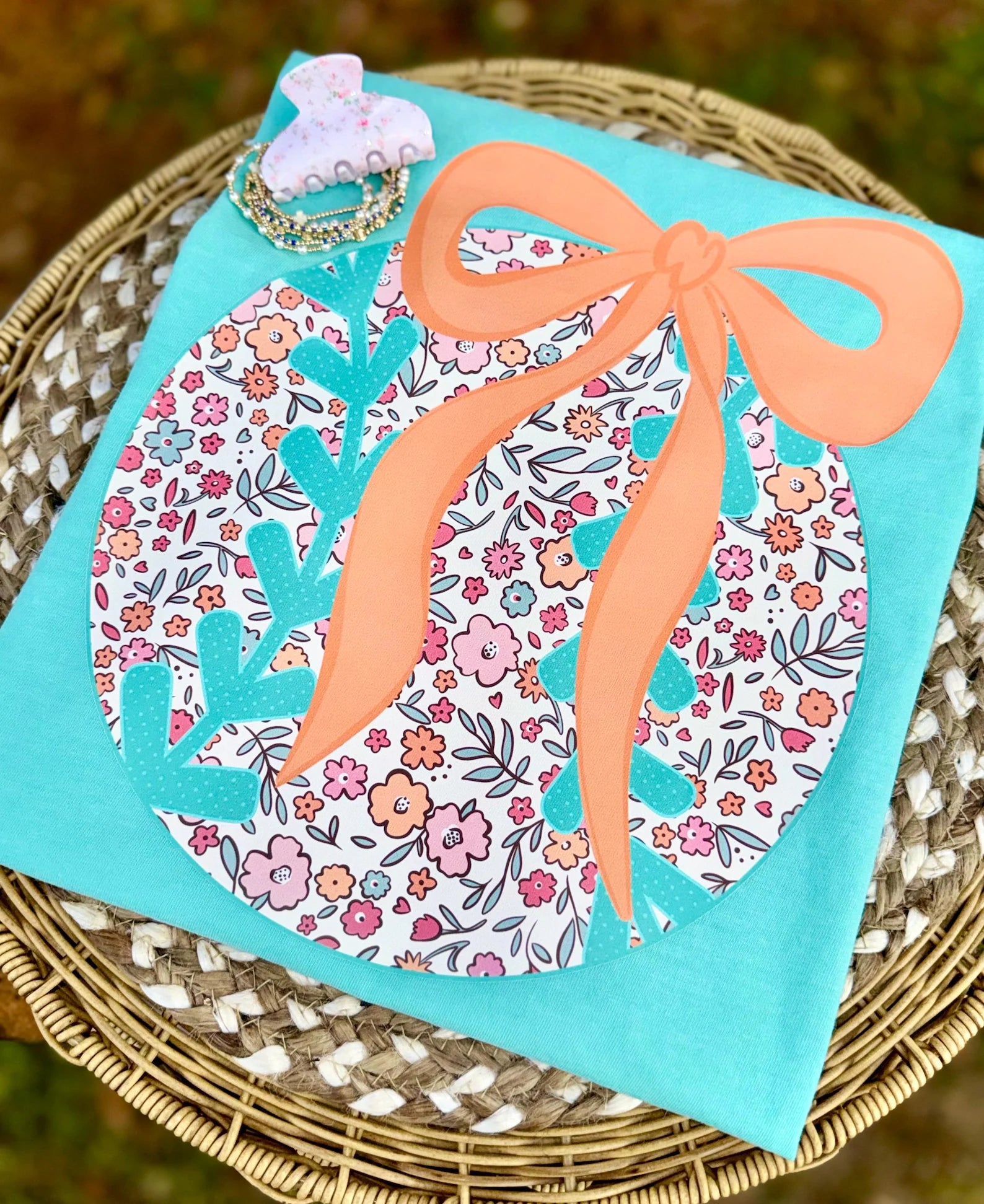 Spring Floral Baseball Graphic T-Shirt