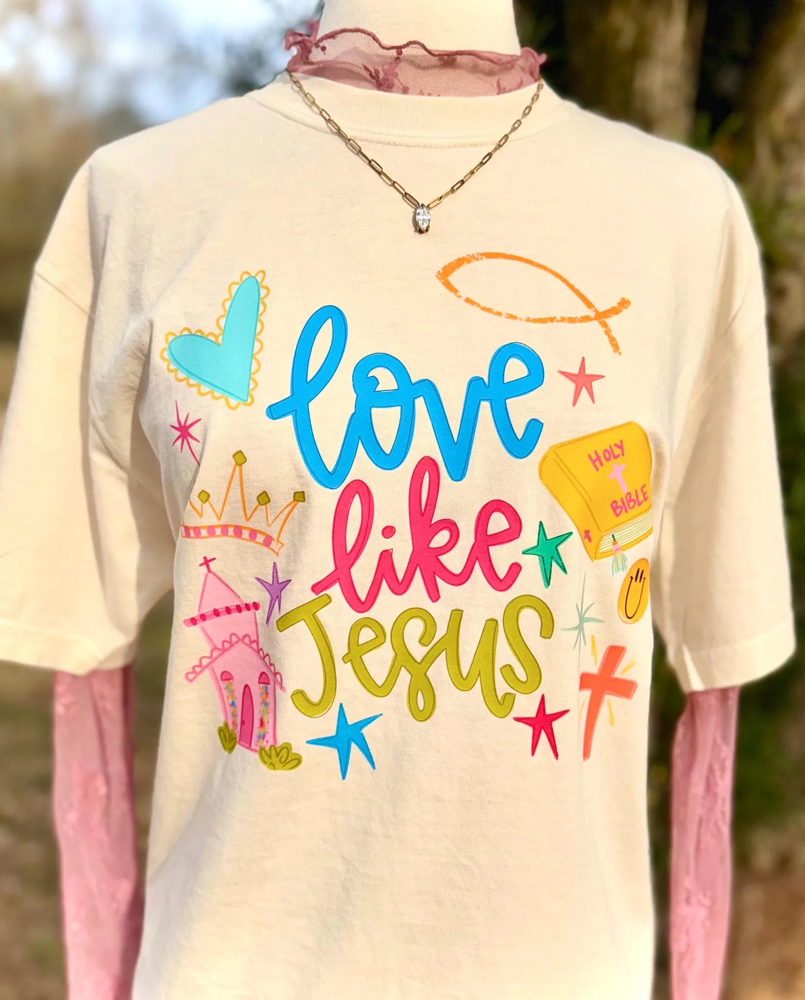 Love Like Jesus Doodle Graphic T-Shirt