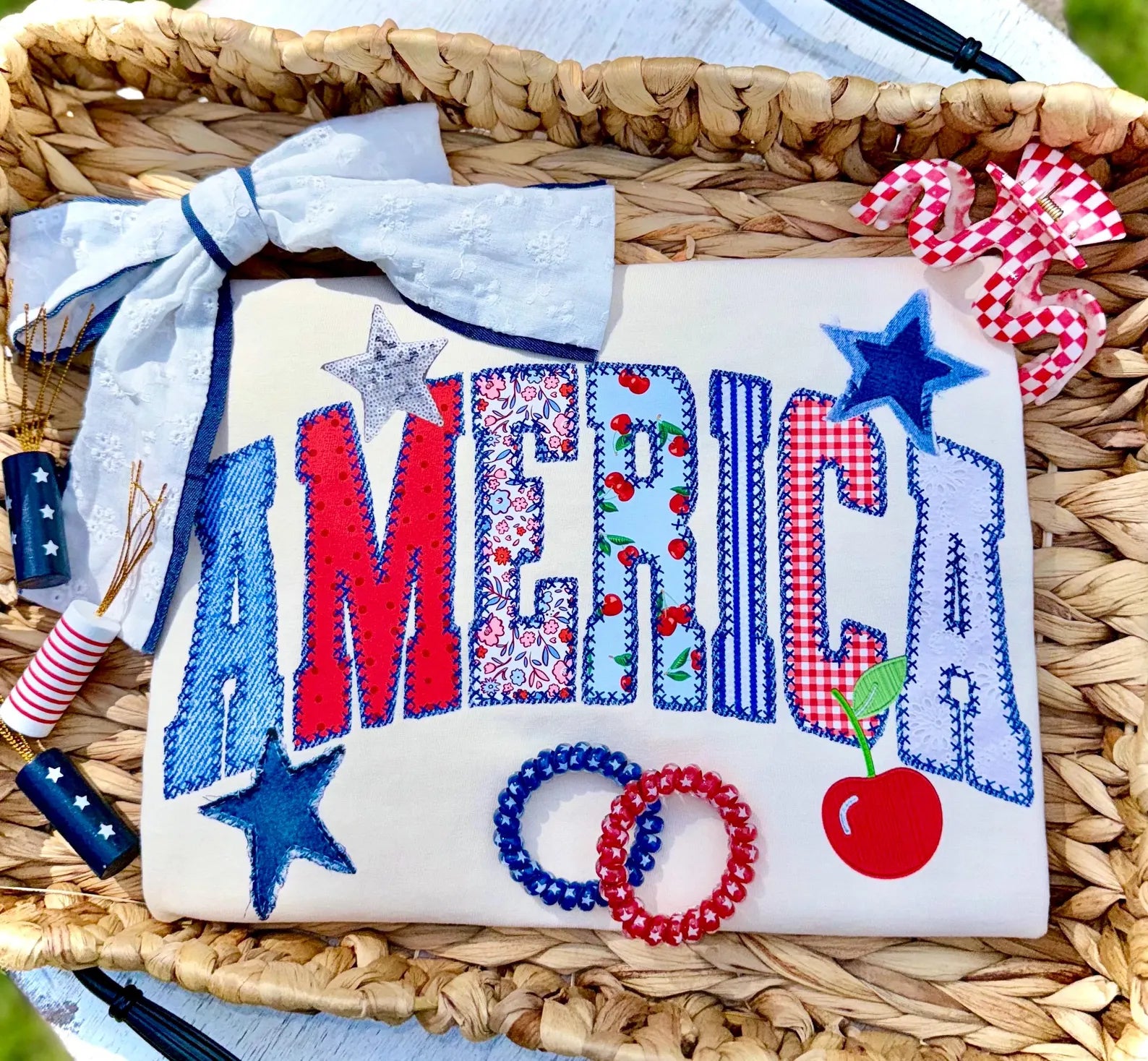 America Patchwork Graphic T-Shirt