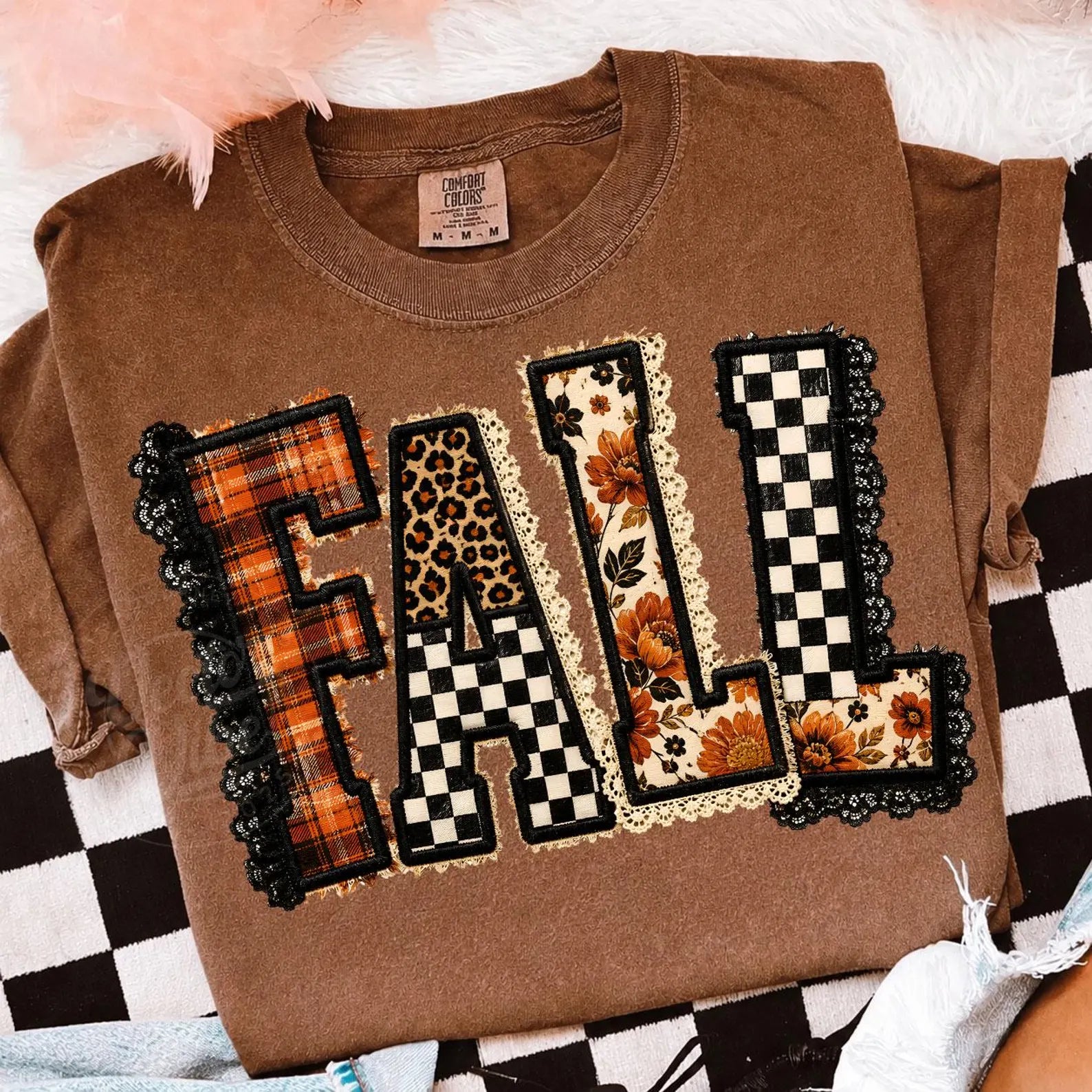 Vintage Lace Fall Graphic T-Shirt