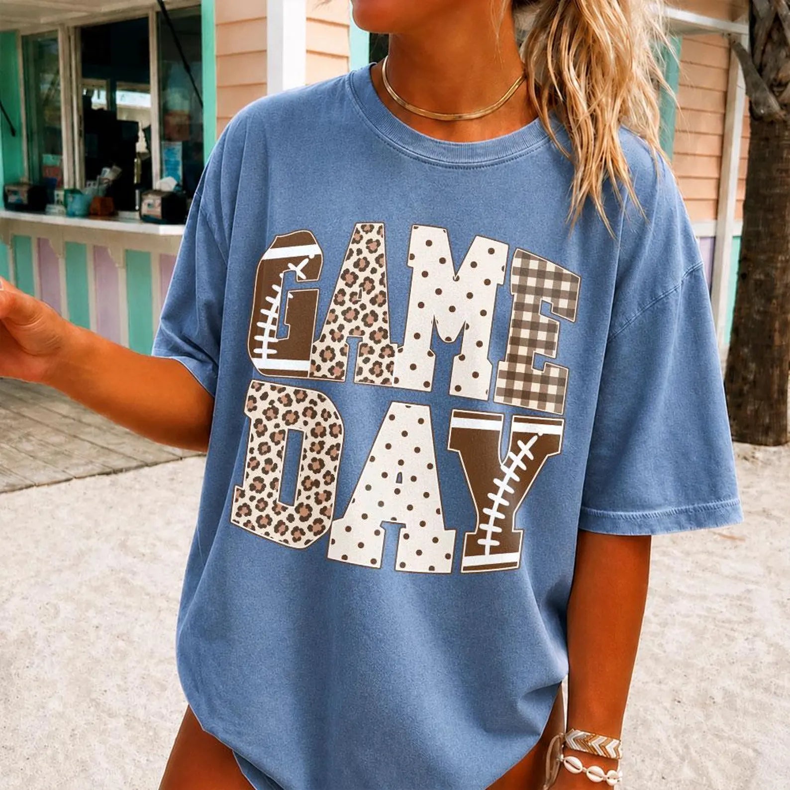 Game Day Gingham Graphic T-Shirt - Multiple Colors!