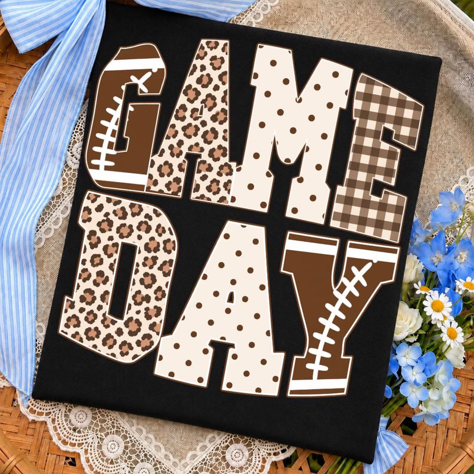 Game Day Gingham Graphic T-Shirt - Multiple Colors!