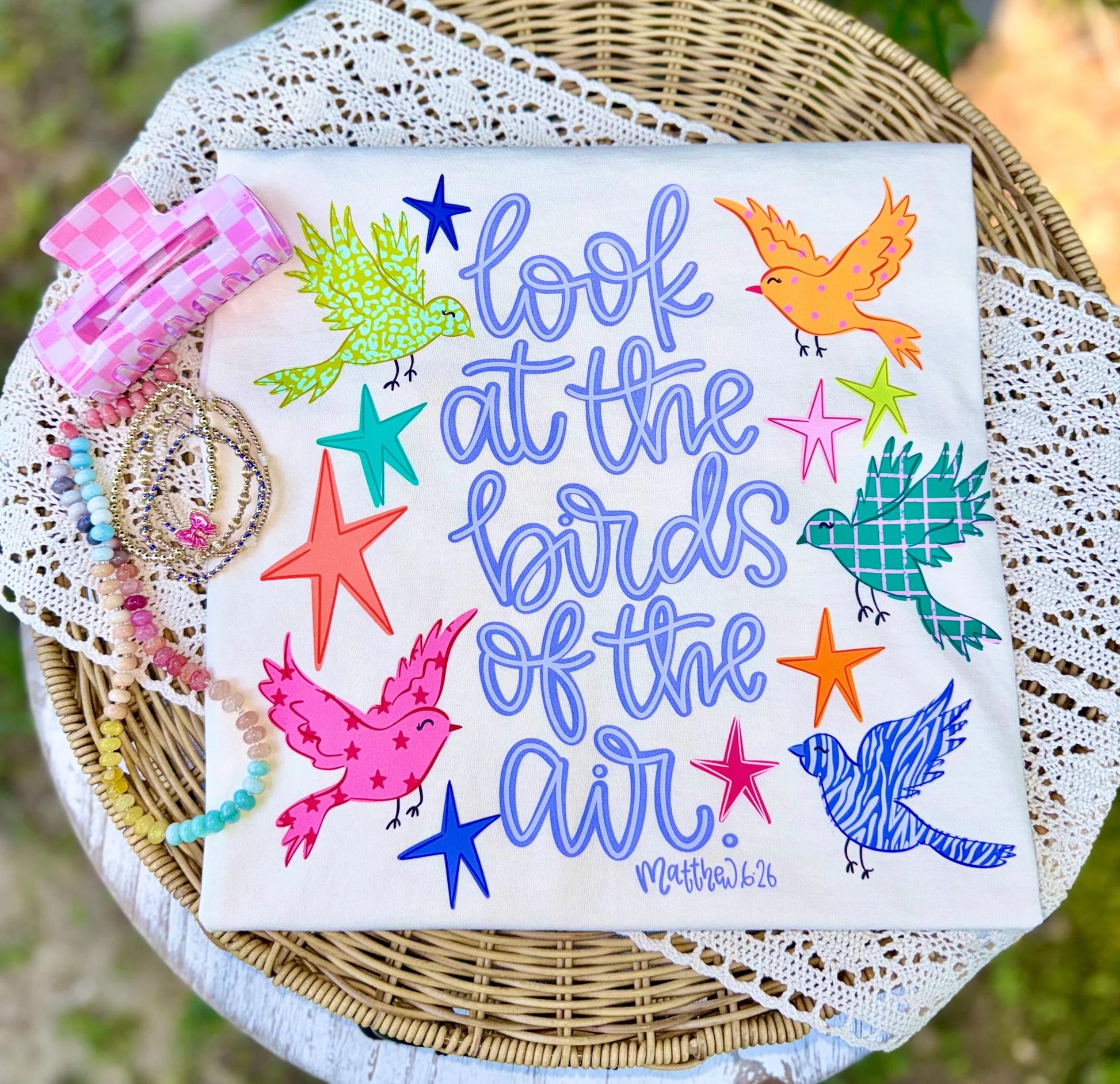 Look at the Birds of the Air Graphic T-Shirt