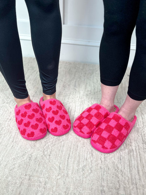 Pink & Red Slippers
