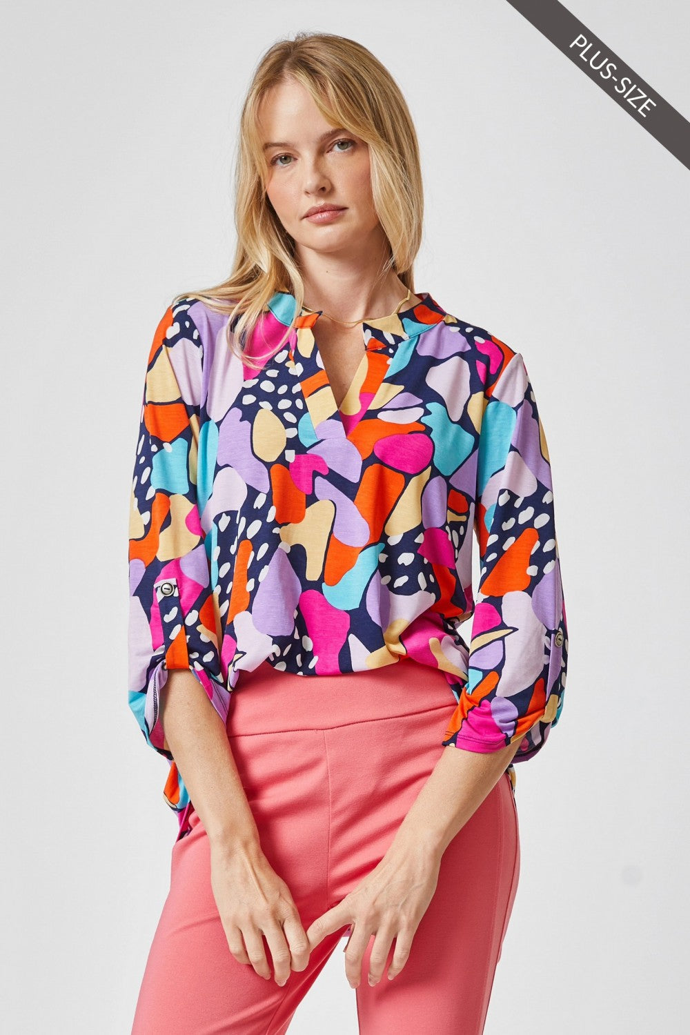 Whenever You're Feelin' Free Abstract Blouse