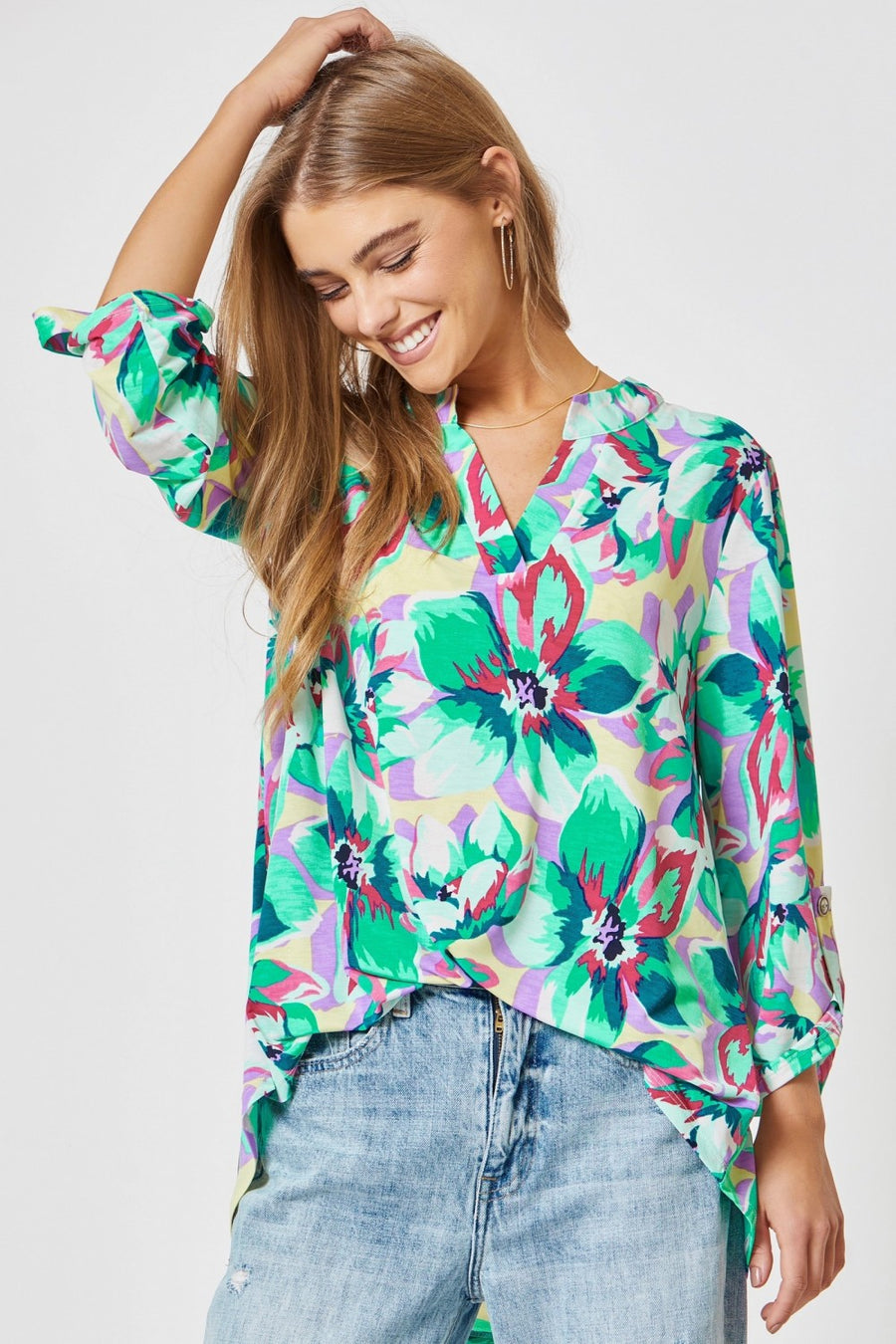 Look What You Started Floral Printed Blouse