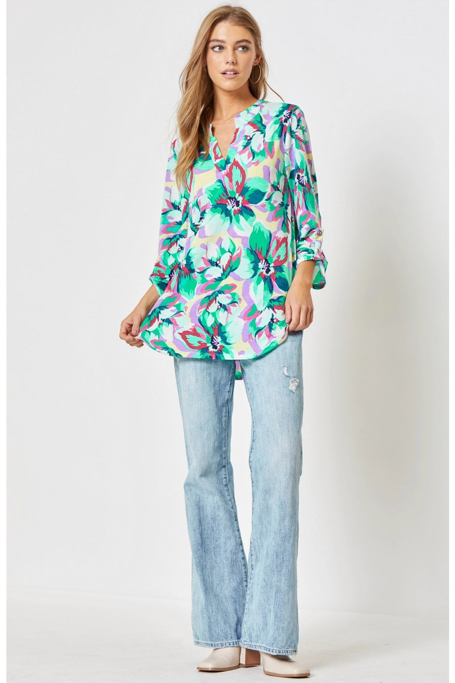 Look What You Started Floral Printed Blouse