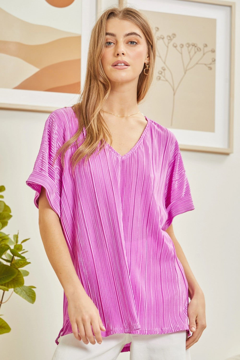 Making It Look Easy Pleated Blouse - Multiple Colors!
