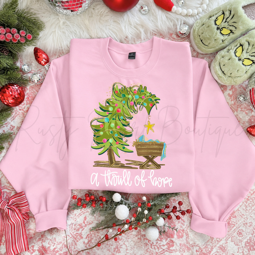 A Thrill Of Hope Christmas Graphic T-Shirt
