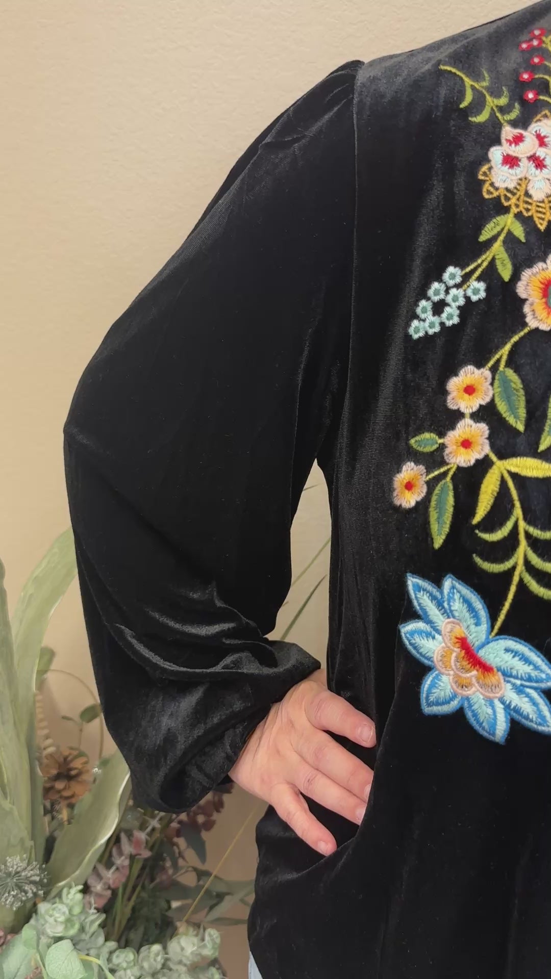 Molly’s Velvet Peasant Top