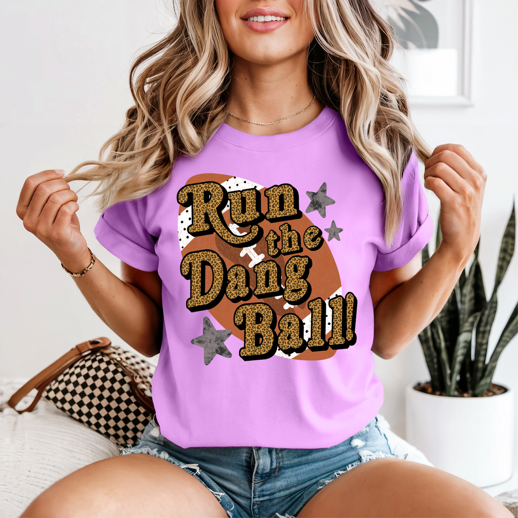 Cheetah Run The Dang Ball Graphic T-Shirt - Your Choice Of Color!!