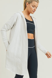 Chic Longline Hoodie Cardigan