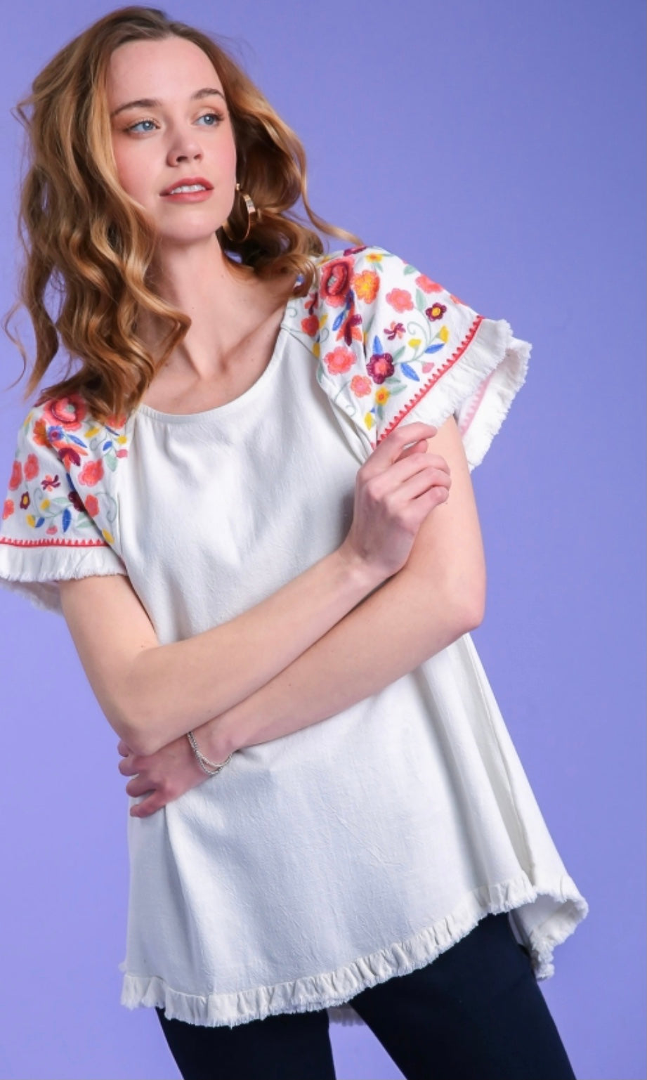 Floral Embroidered Top