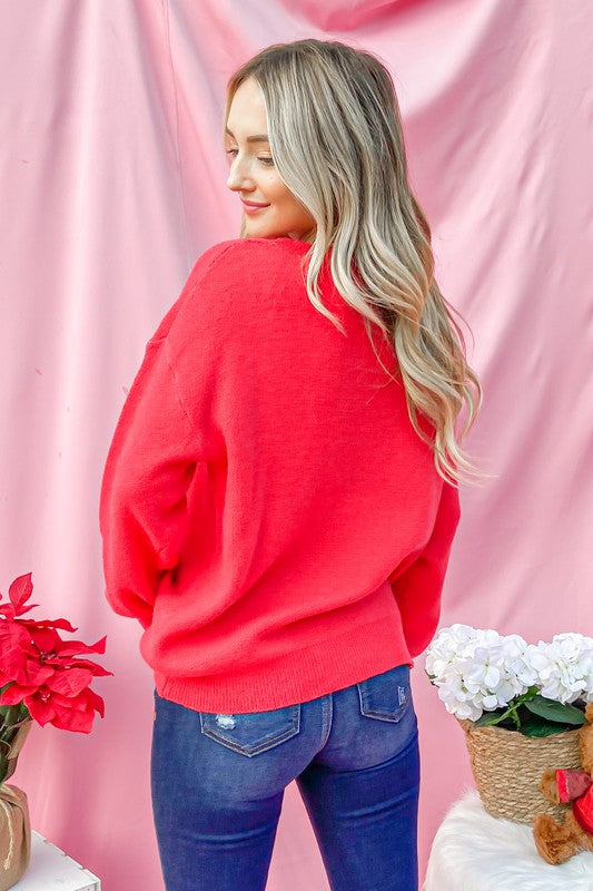 Love Valentine's Day Pullover Sweater Top