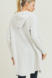 Chic Longline Hoodie Cardigan