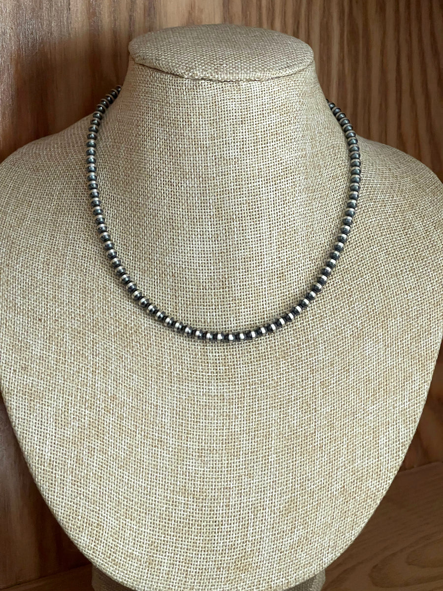 Navajo Pearl Necklace 16” 5mm