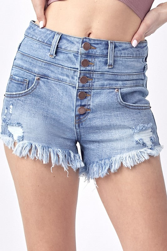 Summer Vibes High Rise Jean Shorts