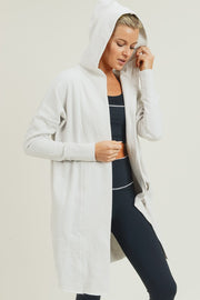 Chic Longline Hoodie Cardigan