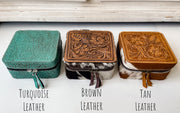 Cowhide Jewelry Storage Box