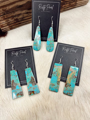 Turquoise Slab Earrings